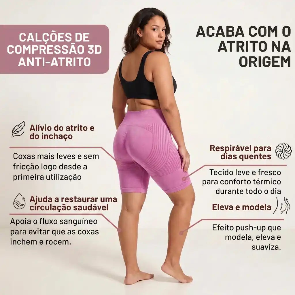 Calções 3D antifricção