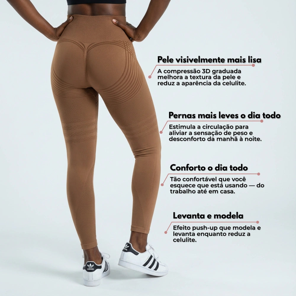 Leggings Cellumove 3D - Castanho Café