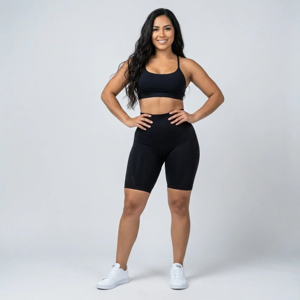 Legging curta Cellumove 3D – Preto Clássico