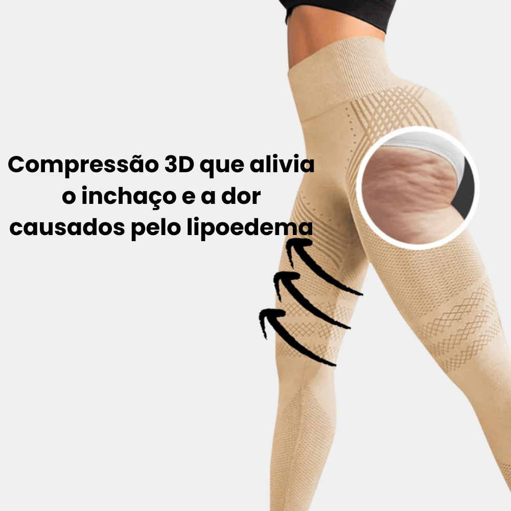 Legging Cellumove 3D – Diga adeus à dor e ao inchaço do lipedema de forma natural.