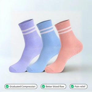 Meias de compressão 3D coloridas - 1 par